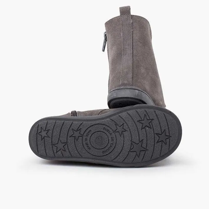 Pisamonas Boots>Shearling Boot With Side Zipper Laces