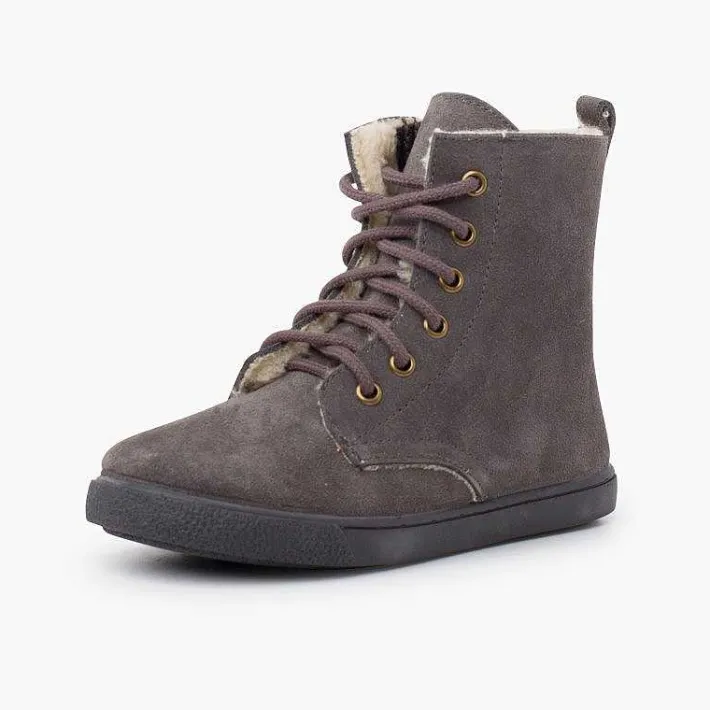 Pisamonas Boots>Shearling Boot With Side Zipper Laces