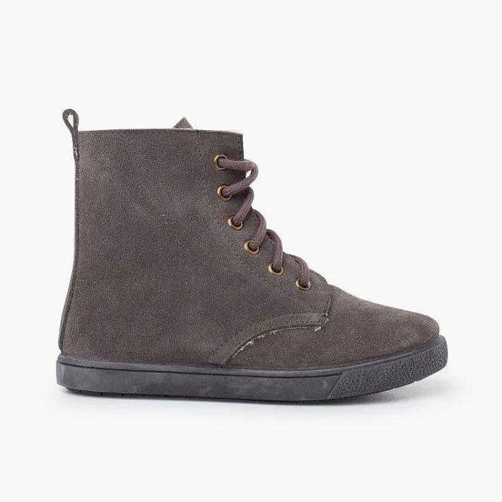 Pisamonas Boots>Shearling Boot With Side Zipper Laces