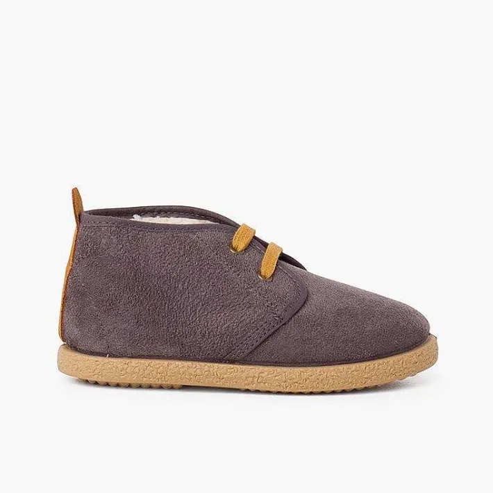 Pisamonas Boots>Shearling Lining Boots With Camel Back Strip