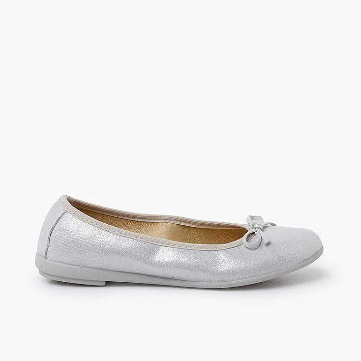 Pisamonas Ballet Pumps And Flats>Shiny Ballet Pumps With Bow