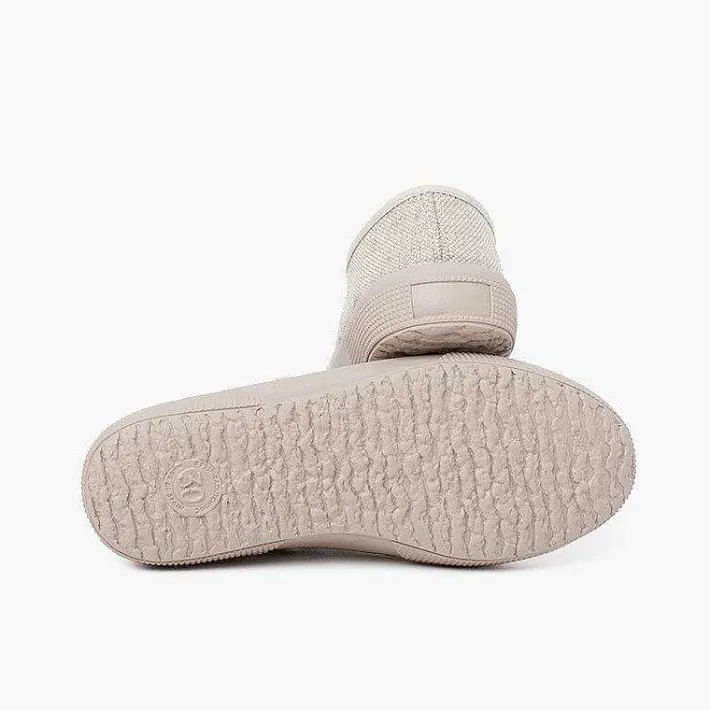 Pisamonas Trainers>Shiny Linen Trainers For Women And Girls