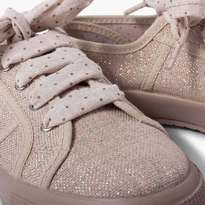 Pisamonas Trainers>Shiny Linen Trainers For Women And Girls