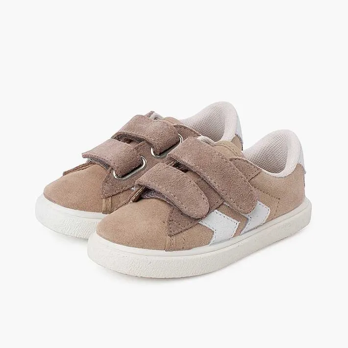 Pisamonas Trainers>Side Stripes Trainers With Split Suede Fastening