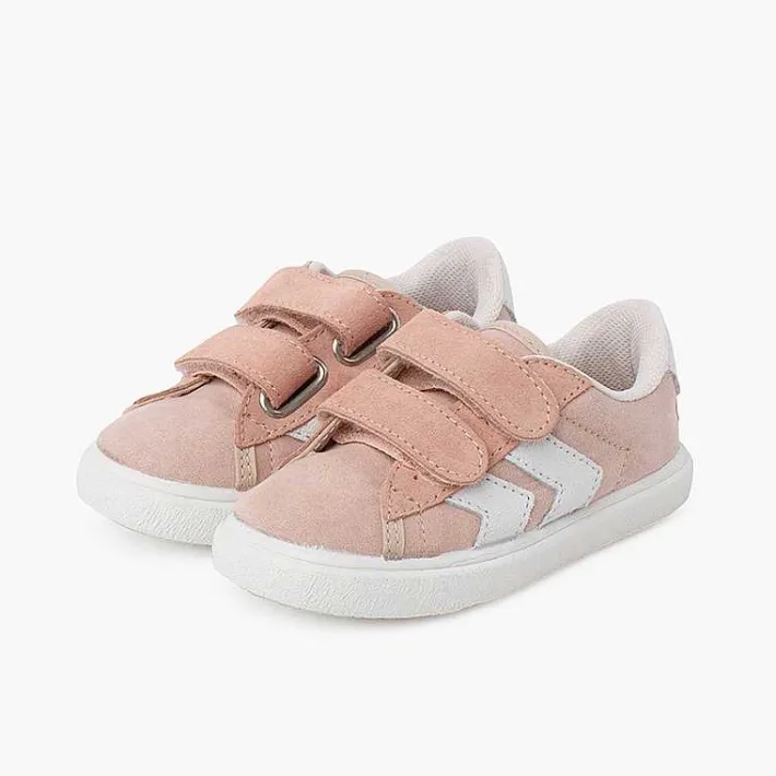 Pisamonas Trainers>Side Stripes Trainers With Split Suede Fastening
