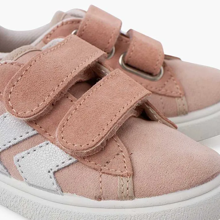 Pisamonas Trainers>Side Stripes Trainers With Split Suede Fastening