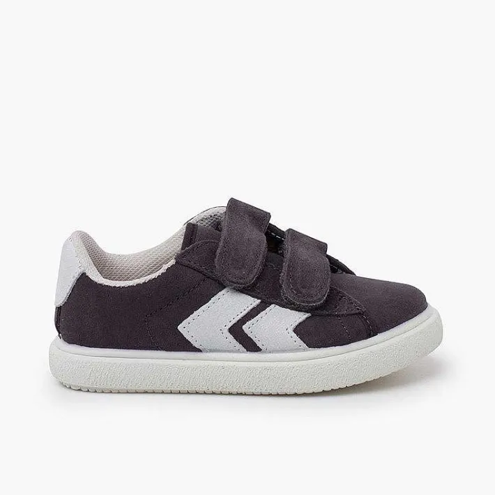 Pisamonas Trainers>Side Stripes Trainers With Split Suede Fastening