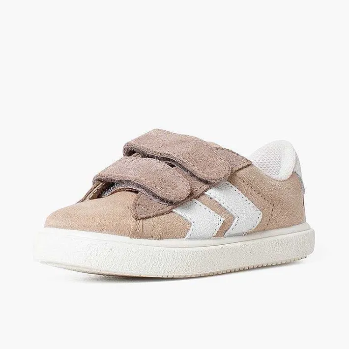 Pisamonas Trainers>Side Stripes Trainers With Split Suede Fastening