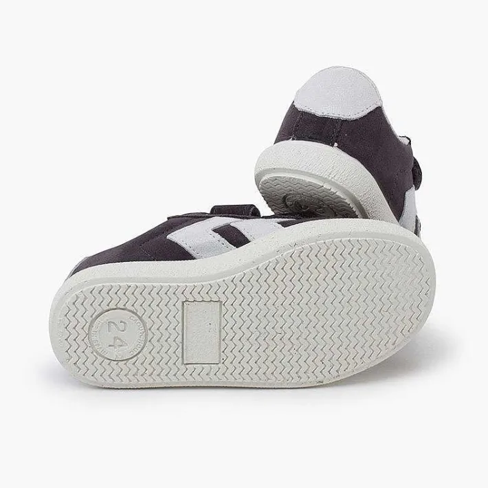 Pisamonas Trainers>Side Stripes Trainers With Split Suede Fastening