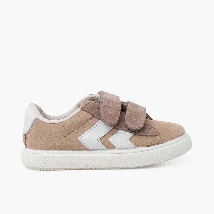Pisamonas Trainers>Side Stripes Trainers With Split Suede Fastening
