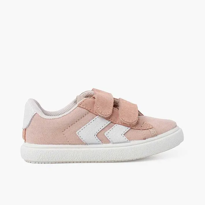 Pisamonas Trainers>Side Stripes Trainers With Split Suede Fastening