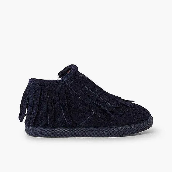 Pisamonas Boots>Side Zip Fringed Split Ankle Boot