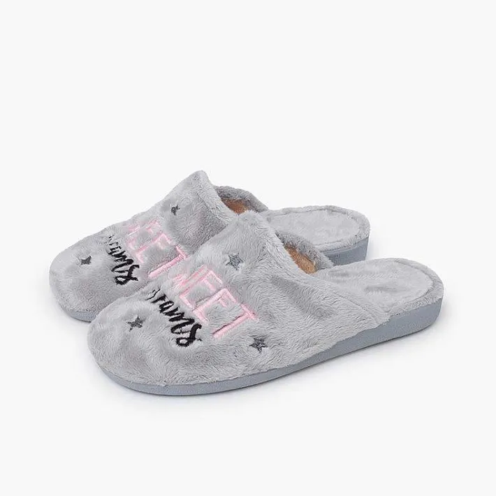 Pisamonas Slippers>Slippers Clog Message Colour Grey