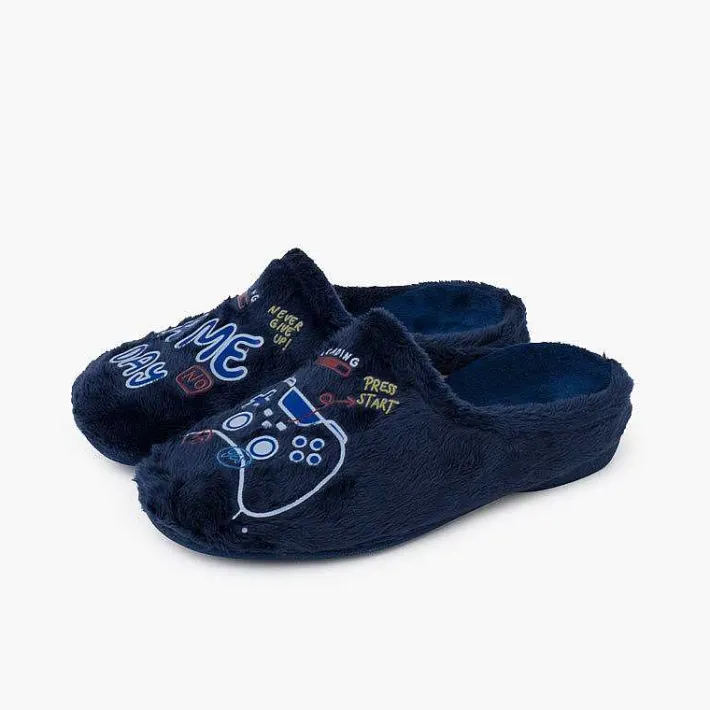 Pisamonas Slippers>Slippers Clogs-Type Gaming Colour Navy Blue