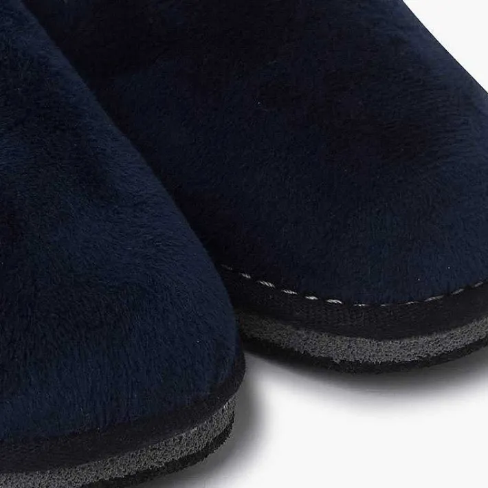 Pisamonas Slippers>Slippers Soft Fabric Colour Navy Blue