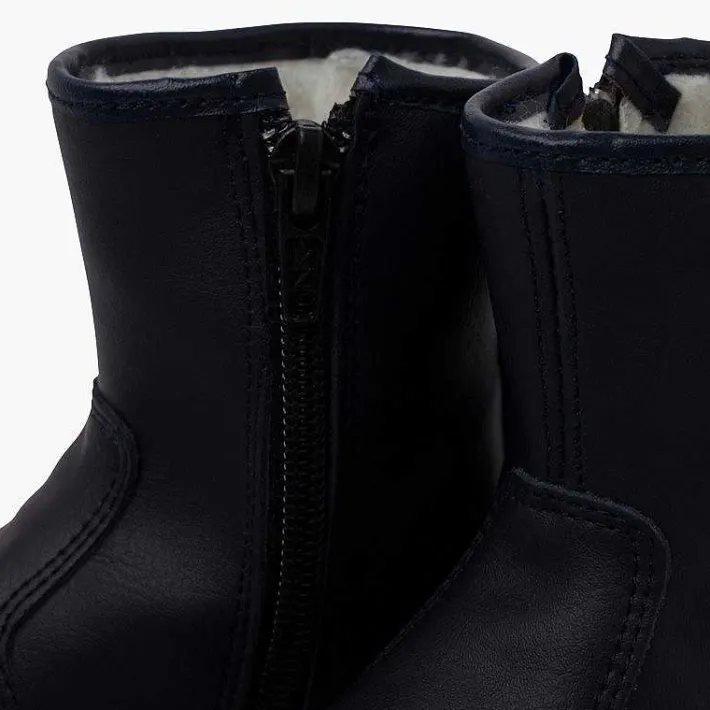 Pisamonas Boots>Smooth Washable Leather Boots Children