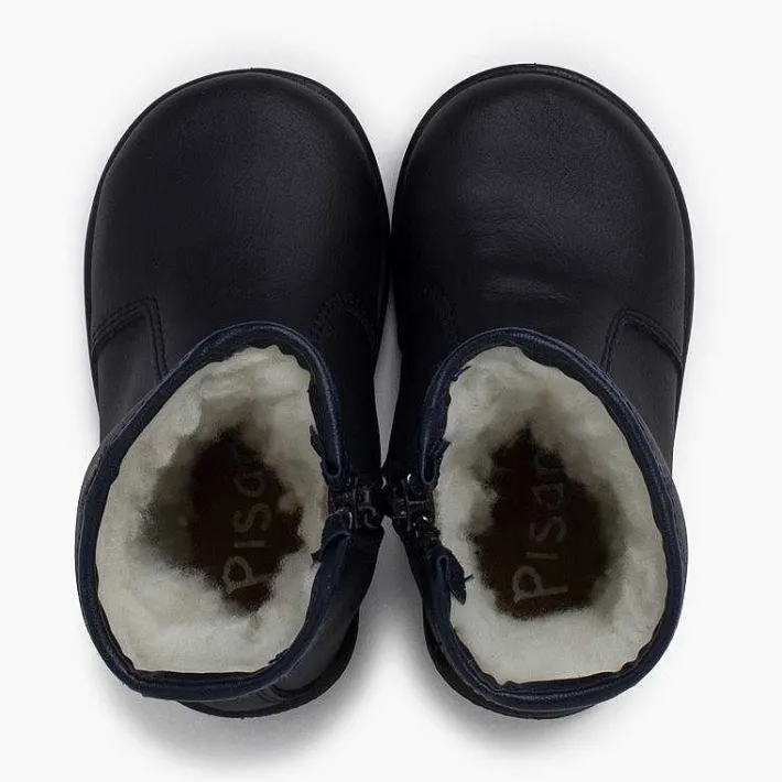 Pisamonas Boots>Smooth Washable Leather Boots Children