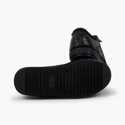 Pisamonas Trainers>Snake Animal Print Trainers With Fur Lining Colour Black