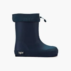 Pisamonas Wellies>Soft Adjustable-Collar Wellies For Kids Colour Navy Blue
