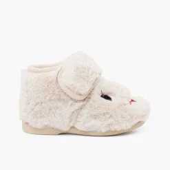 Pisamonas Slippers>Soft Fur Bunny Slippers Colour Off-White