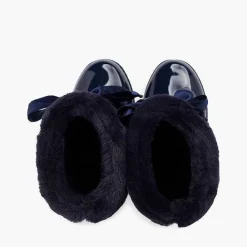 Pisamonas Wellies>Soft Fur Top Wellies With Bow