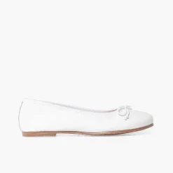 Pisamonas Ballet Pumps And Flats>Soft Leather Ballet Flats With Bow