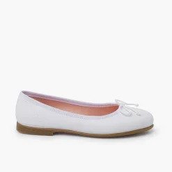 Pisamonas Ballet Pumps And Flats>Soft Leather Ballet Pumps Little Bow