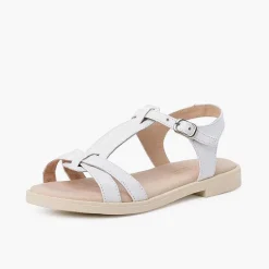 Pisamonas Sandals>Soft Leather Sandals Braided Central Strap
