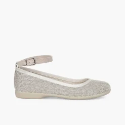 Pisamonas Ballet Pumps And Flats>Sparkly Ballet Flats With Ankle Bracelet