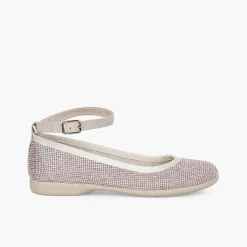 Pisamonas Ballet Pumps And Flats>Sparkly Ballet Flats With Ankle Bracelet