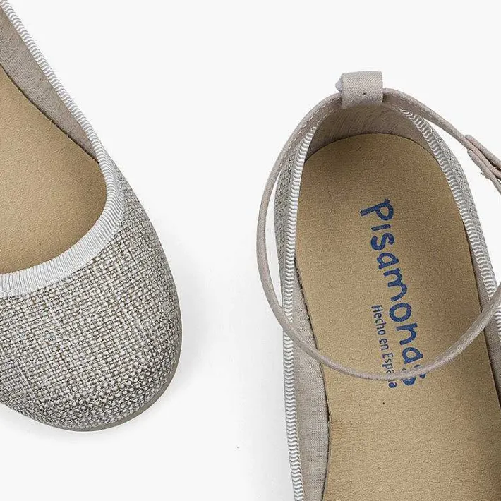 Pisamonas Ballet Pumps And Flats>Sparkly Ballet Flats With Ankle Bracelet
