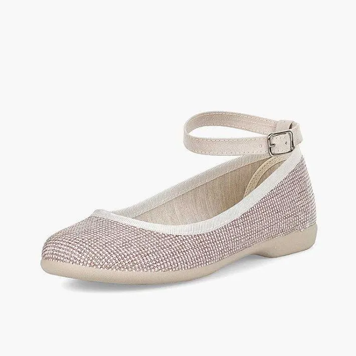 Pisamonas Ballet Pumps And Flats>Sparkly Ballet Flats With Ankle Bracelet