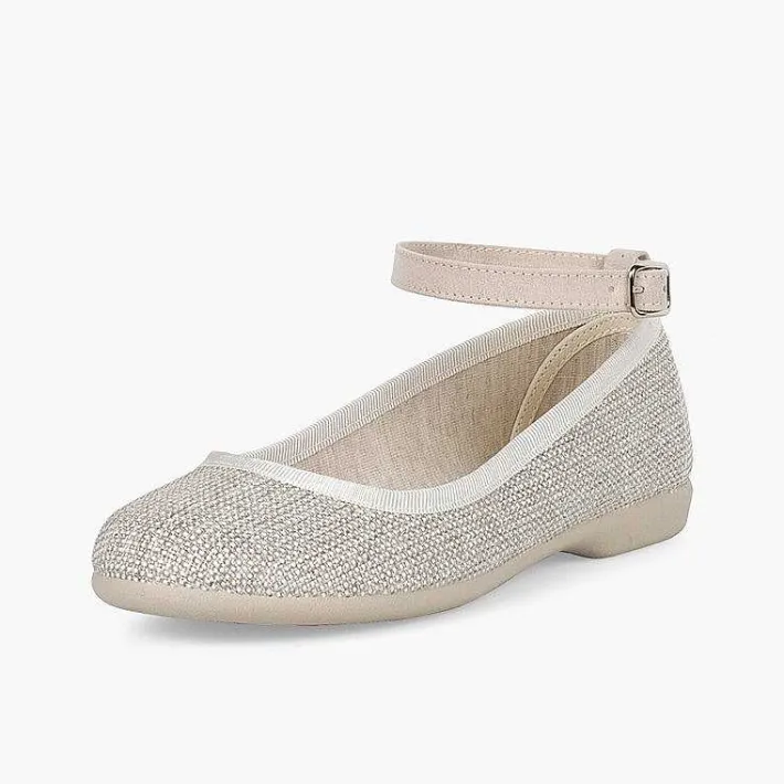 Pisamonas Ballet Pumps And Flats>Sparkly Ballet Flats With Ankle Bracelet