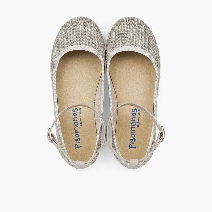 Pisamonas Ballet Pumps And Flats>Sparkly Ballet Flats With Ankle Bracelet