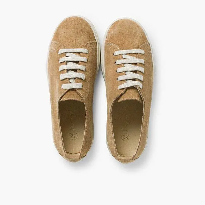 Pisamonas Trainers>Split Leather Lace-Up Trainers