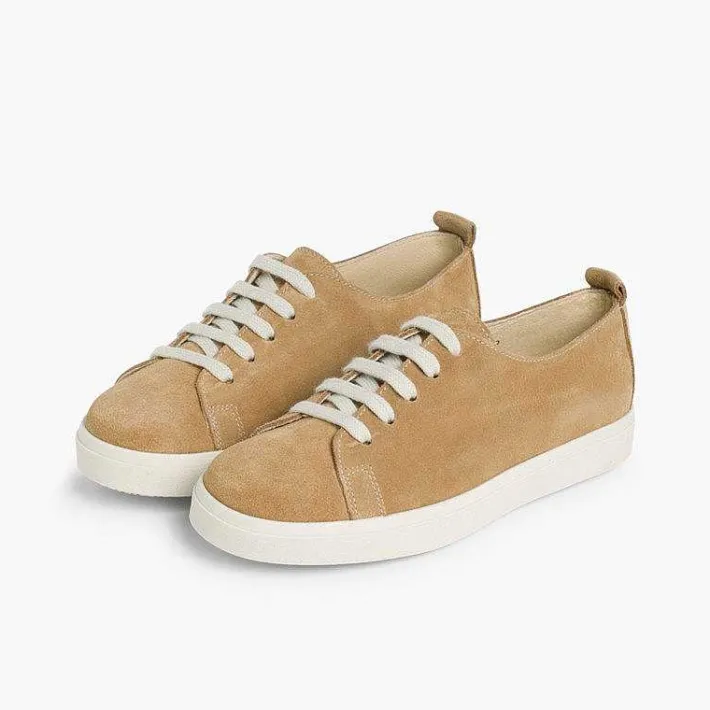 Pisamonas Trainers>Split Leather Lace-Up Trainers