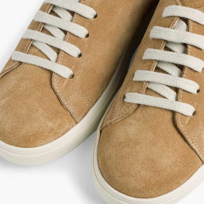 Pisamonas Trainers>Split Leather Lace-Up Trainers