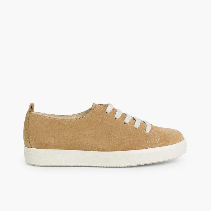 Pisamonas Trainers>Split Leather Lace-Up Trainers