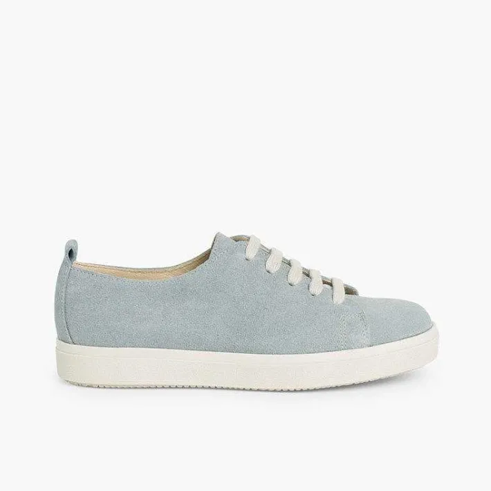Pisamonas Trainers>Split Leather Lace-Up Trainers