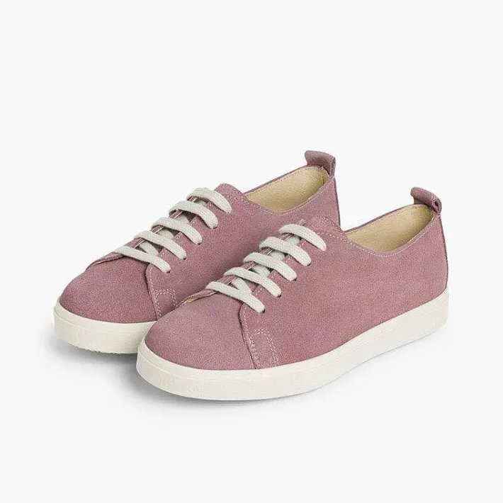 Pisamonas Trainers>Split Leather Lace-Up Trainers
