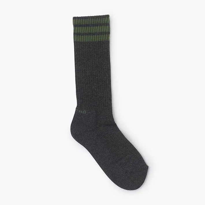 Pisamonas School Shoes>Sport Sock Triple Horizontal Stripe