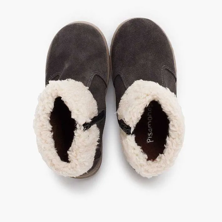 Pisamonas Boots>Sport Sole Boot With Zipper And Shearling