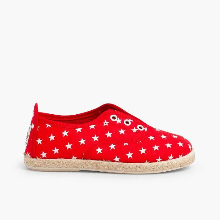 Pisamonas Trainers>Star Print Trainers Without Laces