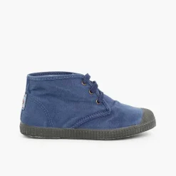 Pisamonas Boots>Stonewashed Canvas Boots For Kids
