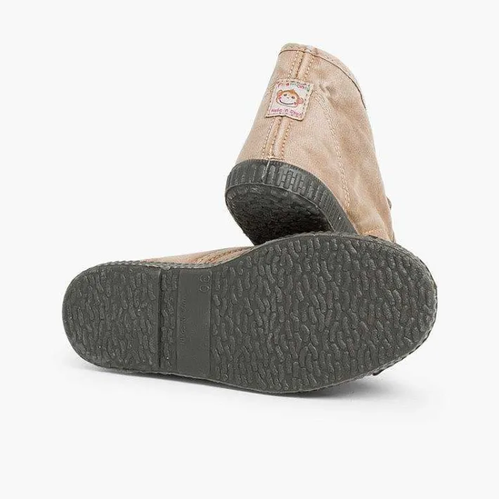 Pisamonas Boots>Stonewashed Canvas Boots For Kids