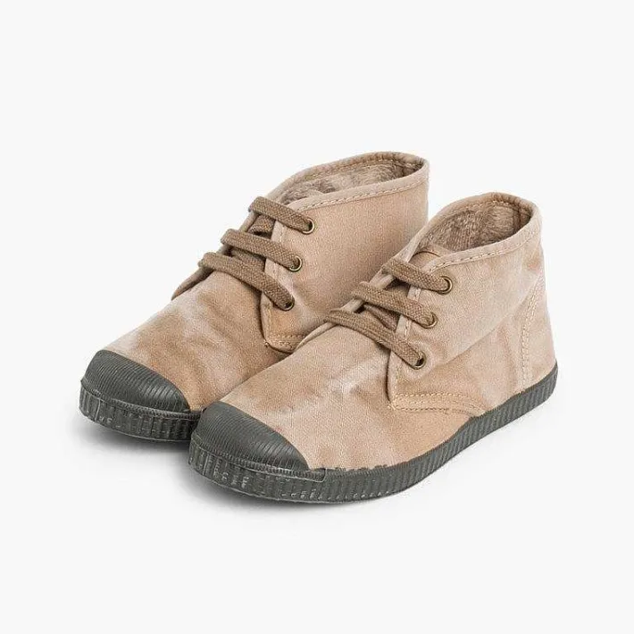 Pisamonas Boots>Stonewashed Canvas Boots For Kids