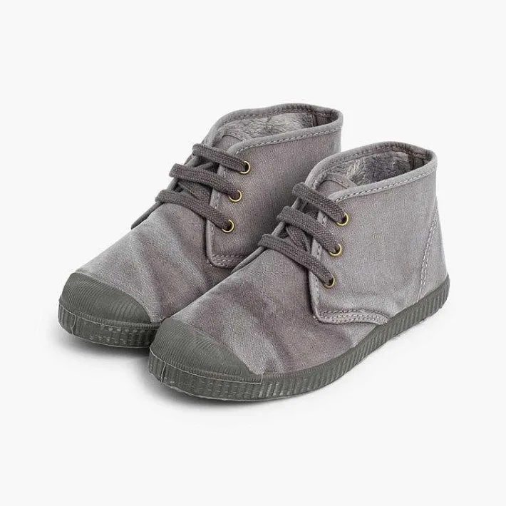 Pisamonas Boots>Stonewashed Canvas Boots For Kids