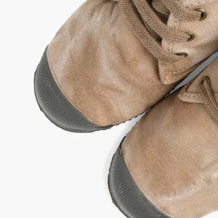 Pisamonas Boots>Stonewashed Canvas Boots For Kids