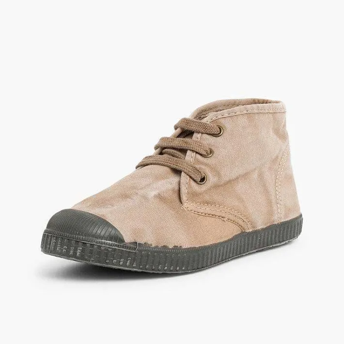 Pisamonas Boots>Stonewashed Canvas Boots For Kids