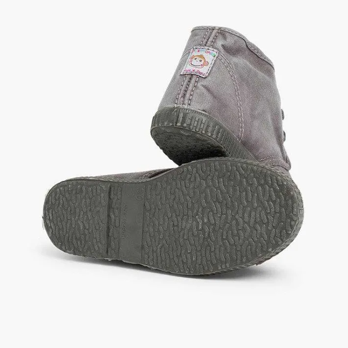 Pisamonas Boots>Stonewashed Canvas Boots For Kids